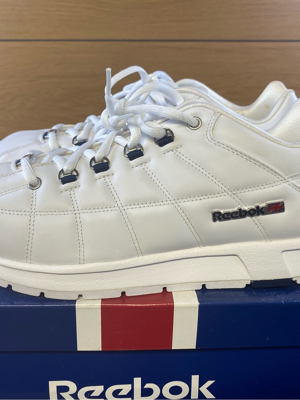 Reebok White Leather Y2K Caspian Men's Sneakers size 13-CLEAN!